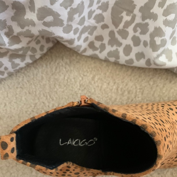 LAICIGO leopard print Booties size 10 - Picture 2 of 5